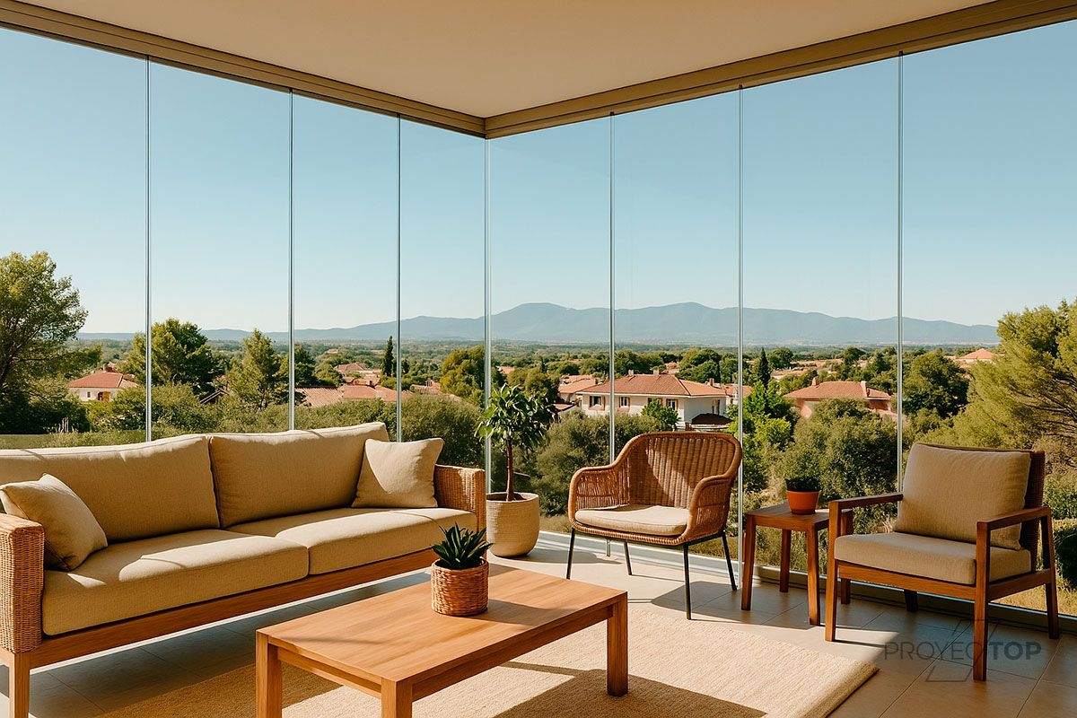 Imagen de Referencia de Instalación de cerramiento de cristal sin perfiles en Collado Villalba