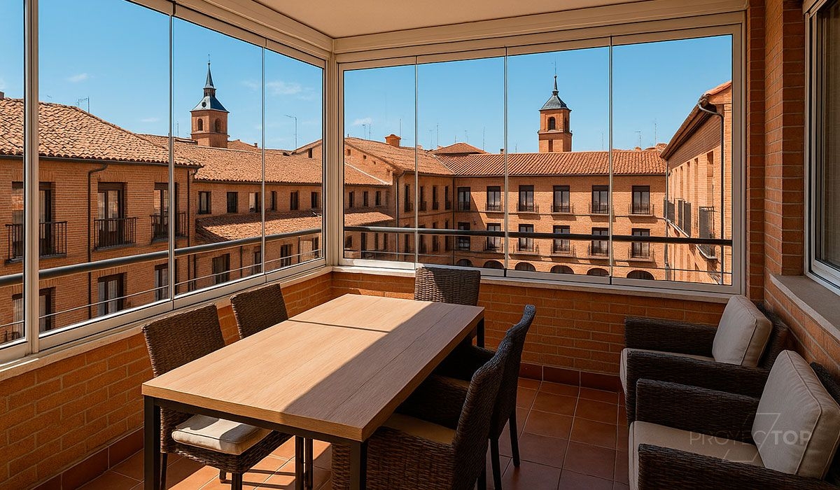 Imagen de Referencia de Instalación de cerramiento de cristal para terraza en Alcalá de Henares