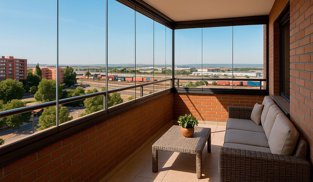 Imagen de Referencia de Instalación de cerramiento de aluminio sin perfiles en Coslada